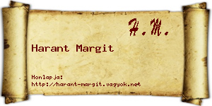 Harant Margit névjegykártya